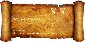 Moise Malvin névjegykártya